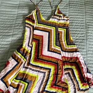 {LUSH} Colorful Halter Mini Dress